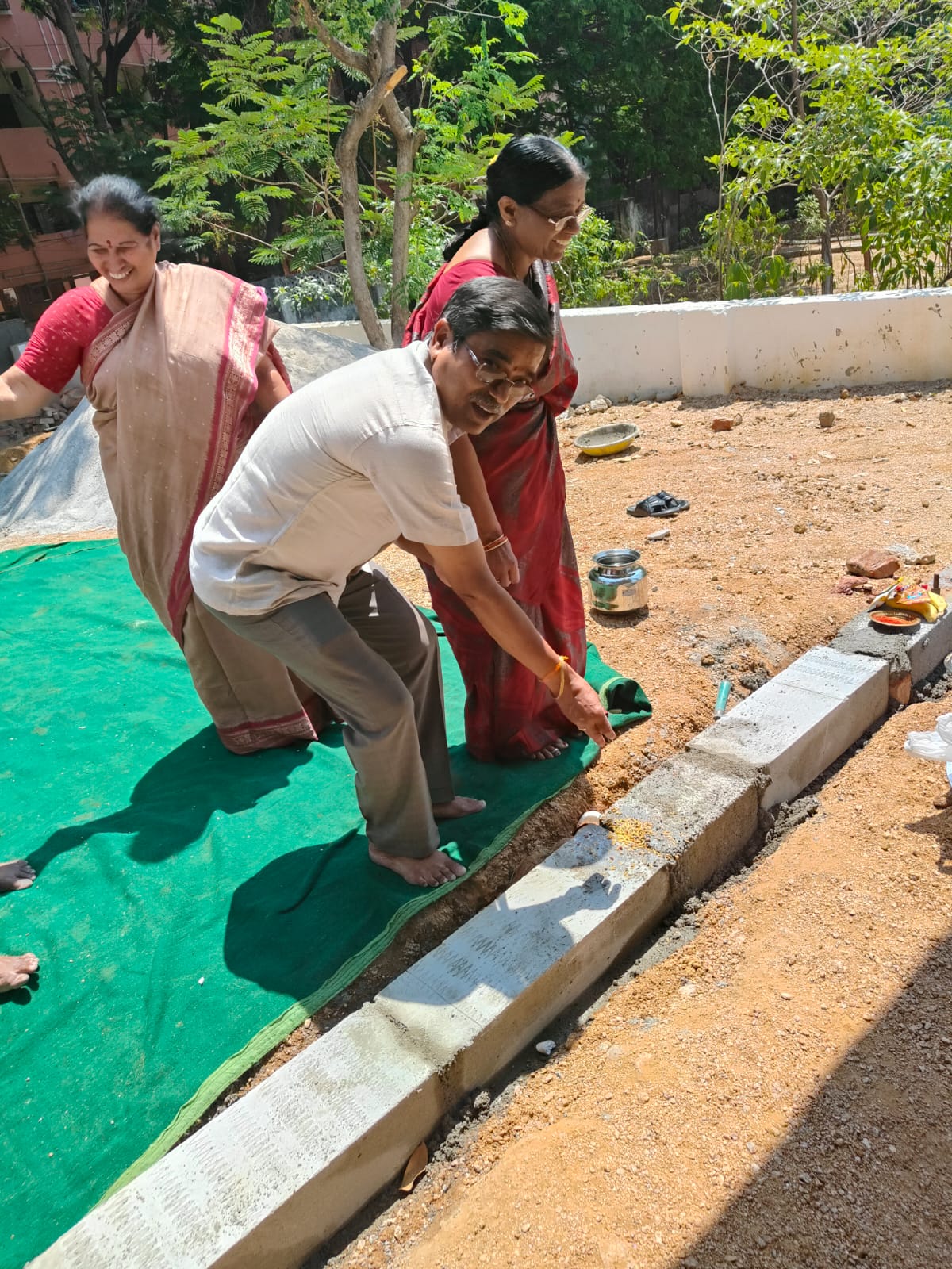  Errection of main door on 2024-04-26 at 9. 45 AM in the building of Senior Citizen Association site,HTC 